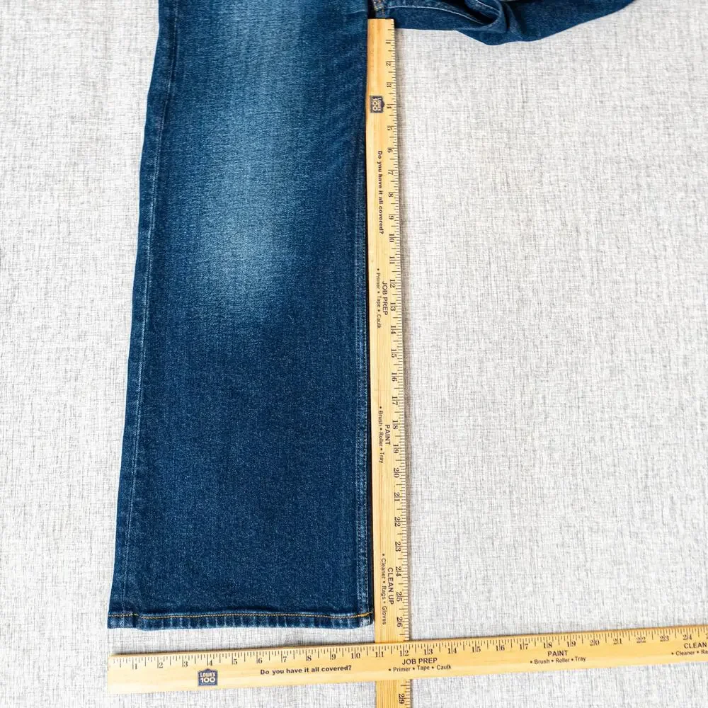 RE/DONE 70s Ultra High Rise Wide Leg Denim Jeans blue wash size 26